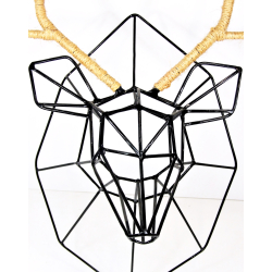 Jeleń metalowy geometryczny 3D Głowa z porożem Hand Made 120cm